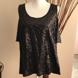 New York & Co cold shoulder top